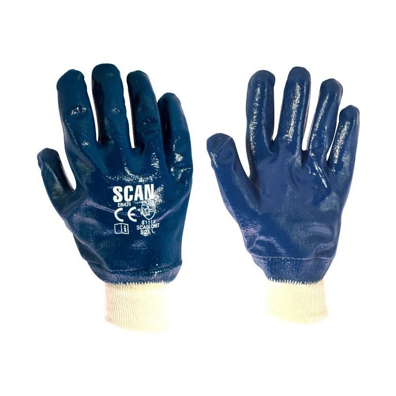 Scan Nitrile Knitwrist Heavy-Duty Gloves Scan - Dynamic Drive