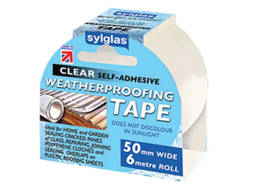 Sylglas Weatherproofing Tape 50mm x 6m Clear Sylglas - Dynamic Drive