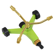 Sealey 3-Arm Brass Sprinkler with Metal Wheeled Base JS2032 Sealey - Dynamic Drive