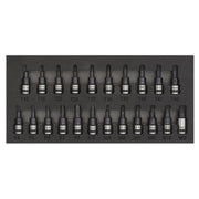Sealey TRX-Star*/Hex/Spline Socket Bit Set 22pc 3/8"Sq Drive Black Series AK7985 Sealey - Dynamic Drive