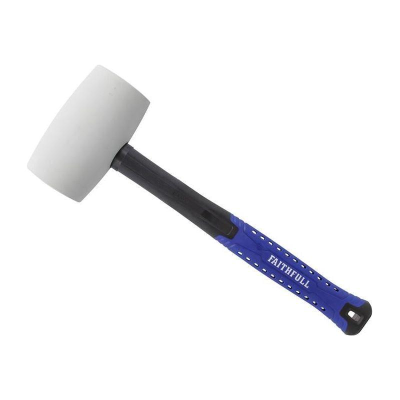 Faithfull White Fibreglass Mallet 32oz Faithfull - Dynamic Drive