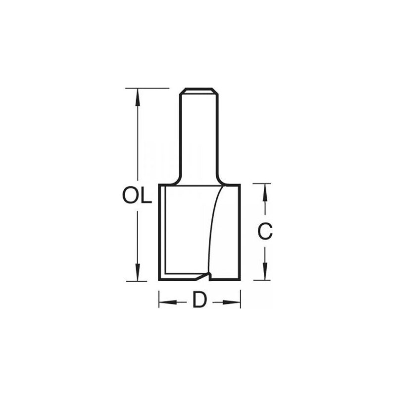 Trend 4/5 x 1/2 TCT Two Flute Cutter 19.1 x 25mm Trend - Dynamic Drive