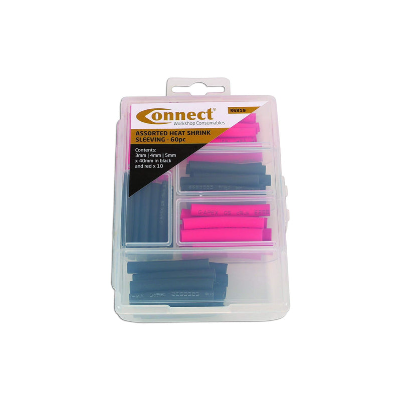 Connect Assorted Mini Box Heat Shrink Sleeving 60pc 36819 Tool Connection - Dynamic Drive