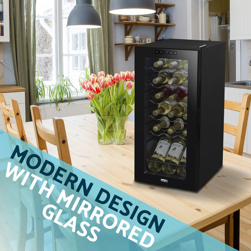Baridi 18 Bottle Wine Fridge & Cooler - Black DH6 Baridi - Dynamic Drive