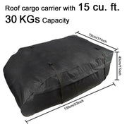 458 Litre Large Car Cargo Travel Rain Proof Roof Top Bag Storage Carrier Box Streetwize - Dynamic Drive
