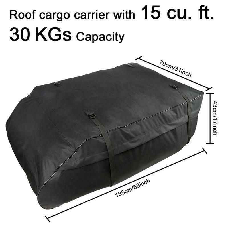 458 Litre Large Car Cargo Travel Rain Proof Roof Top Bag Storage Carrier Box Streetwize - Dynamic Drive