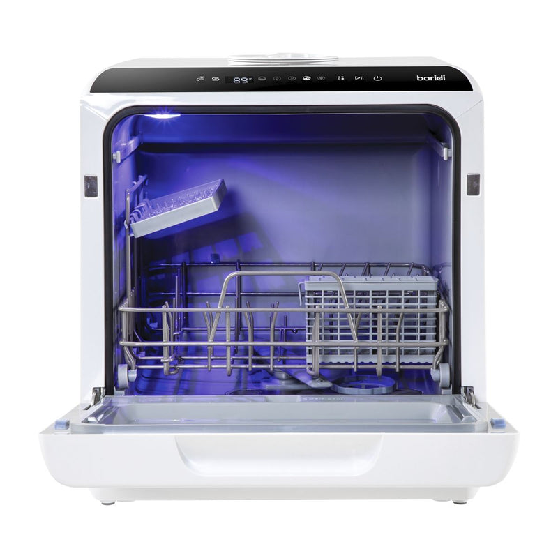 Baridi 2-4 Place Settings Mini Portable Tabletop Dishwasher, 5 Wash Functions Baridi - Dynamic Drive