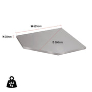 Draper BUNKER Modular Stainless Steel Worktop for Corner Cabinet, 865mm Draper - Dynamic Drive