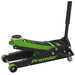 Sealey Trolley Jack 3tonne Rocket Lift Green 3040AG Sealey  - Dynamic Drive