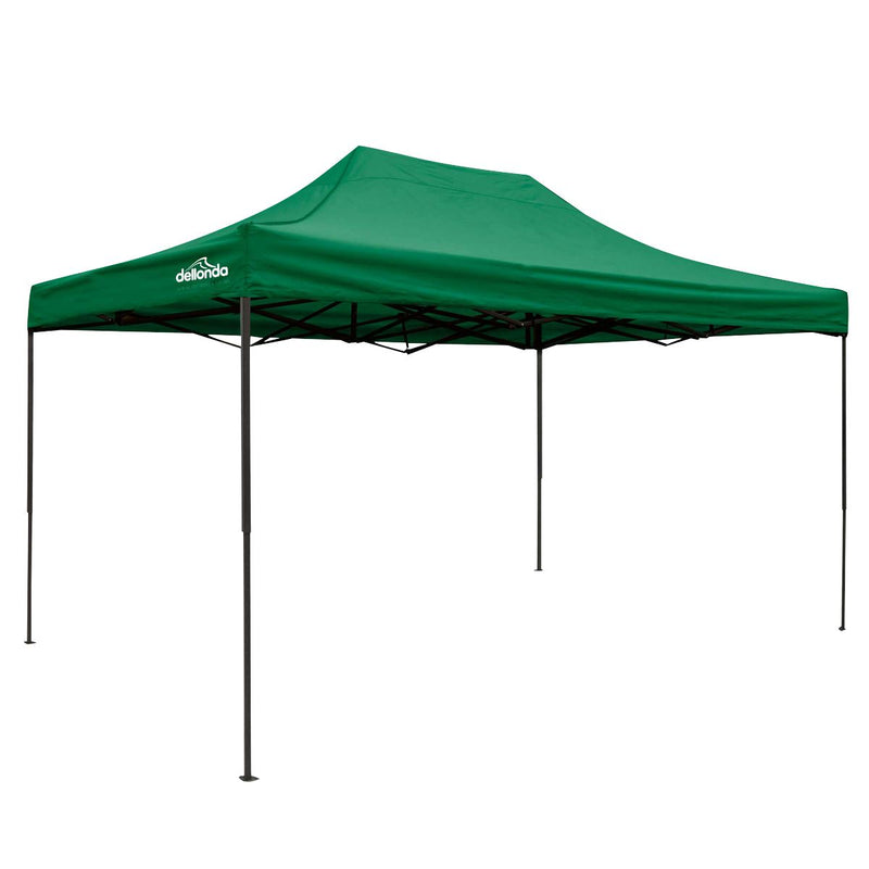 Dellonda 3 x 4.5m Pop-Up Gazebo Heavy Duty with Weight - Dark Green Dellonda - Dynamic Drive