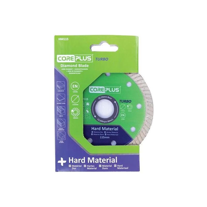 Coreplus HM115 Hard Material Turbo Diamond Blade 115mm CorePlus - Dynamic Drive