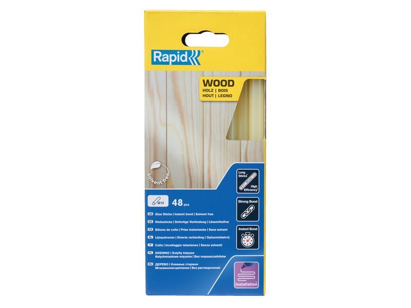 Rapid Wood Glue Sticks 12 x 190mm (Pack 48) Rapid - Dynamic Drive