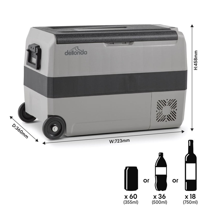 Dellonda Portable Fridge Freezer/Cool Box with LED Display 50L DL14 Dellonda - Dynamic Drive
