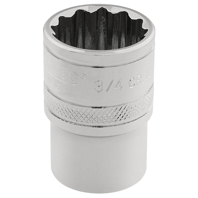 Draper HI-TORQ 12 Point Socket, 3/8" Sq. Dr., 3/4" 49481 Draper - Dynamic Drive