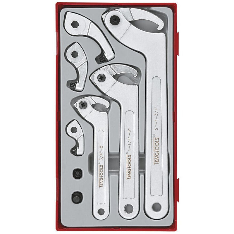 Teng Tools Hook & Pin Wrench Set TT1 8 Pieces Teng Tools - Dynamic Drive