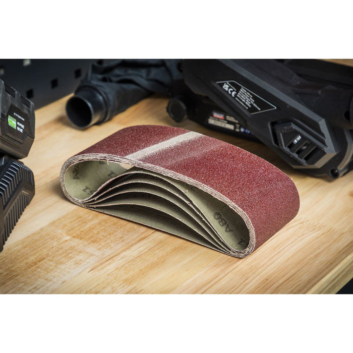 Sealey 76 x 457mm Sanding Belt 80Grit - Pack of 5 SB80457 Sealey - Dynamic Drive