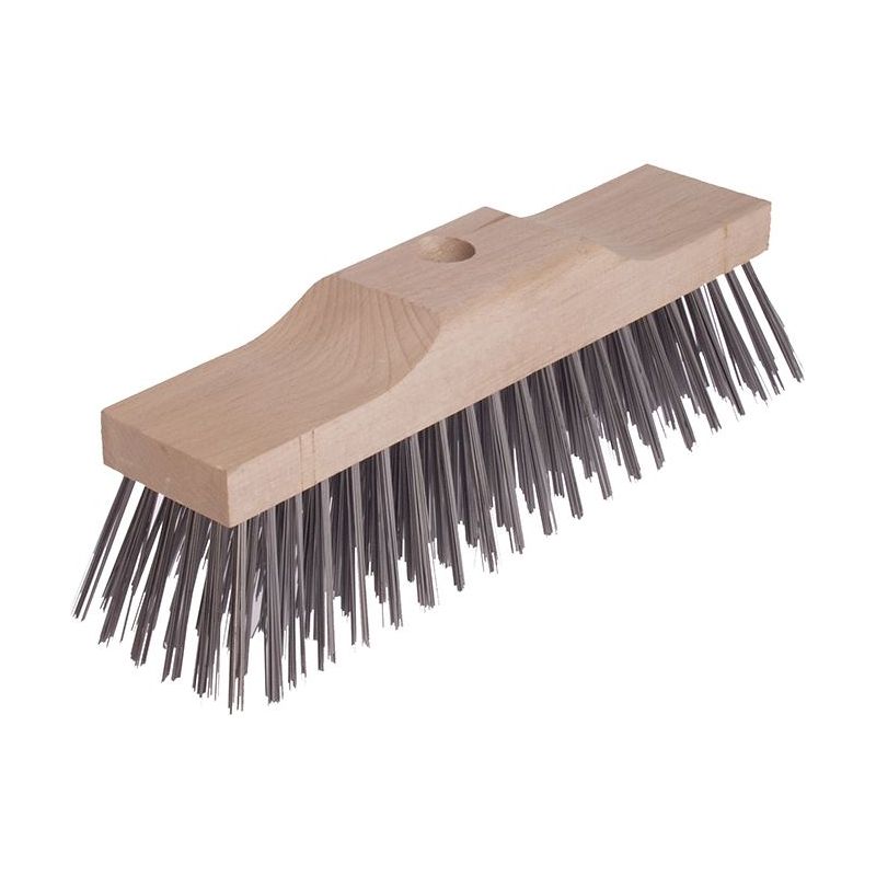 Lessmann Raised Wooden Stock Broom Head 6 Row Steel Wire 300 x 70mm Lessmann - Dynamic Drive