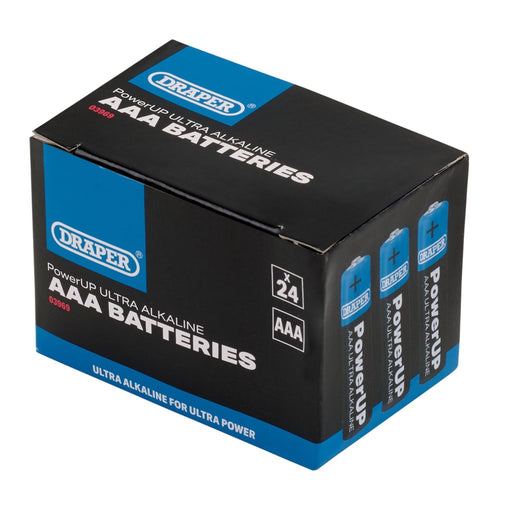 Draper PowerUP Ultra Alkaline AAA Batteries (Pack of 24) 03969 Draper - Dynamic Drive