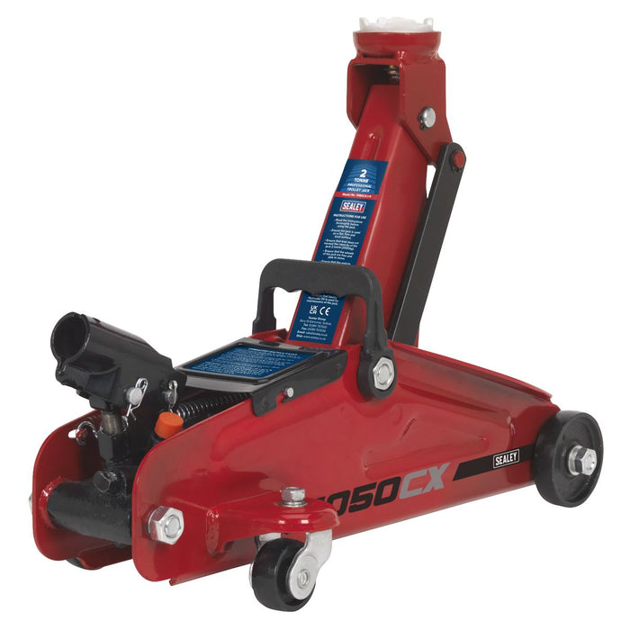 Sealey Short Chassis Trolley Jack 2 Tonne 1050CX Sealey - Dynamic Drive