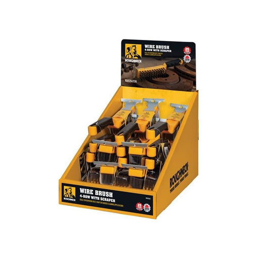 Roughneck Wire Brush 4 Row with Scraper CDU Roughneck - Dynamic Drive