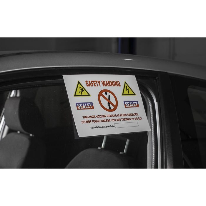 Sealey Hybrid/Electric Vehicle Warning Sign HYBRIDSIGN Sealey - Dynamic Drive