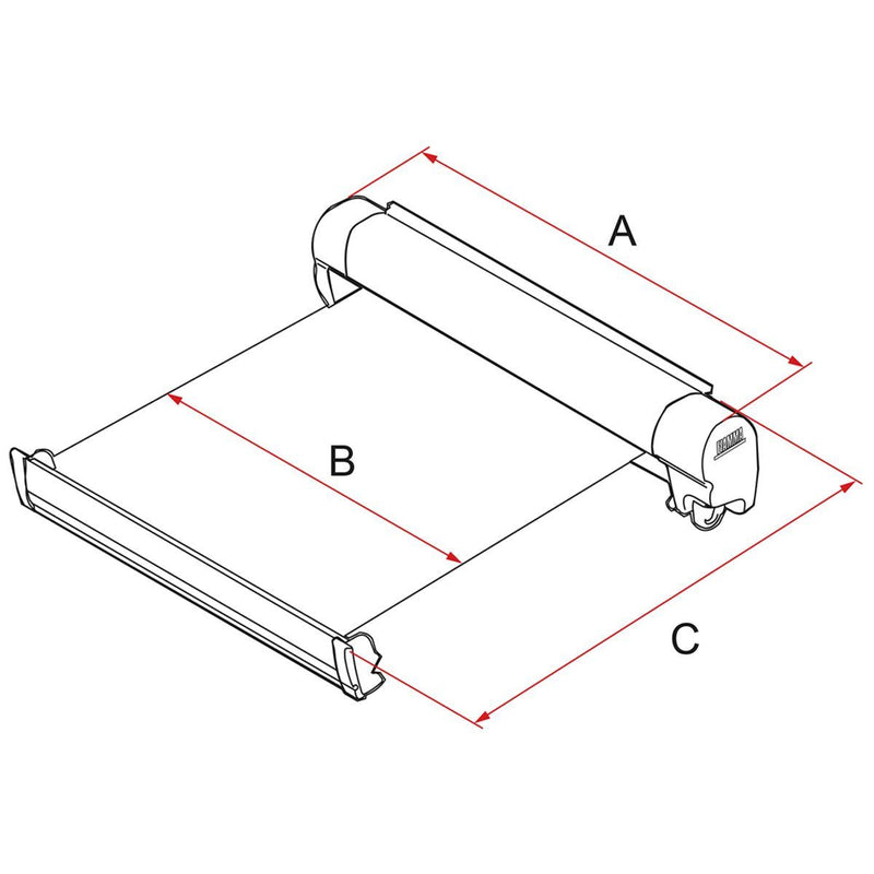 Fiamma F45s 300 Awning for VW T5/T6 Multivan / Transporter Long WB (RHD, Royal Grey, Deep Black) Fiamma - Dynamic Drive