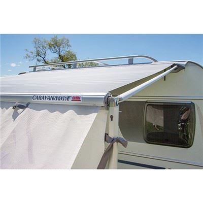 Fiamma CaravanStore Lightweight Manual Opening Awning 190 Royal Grey Fabric Fiamma  - Dynamic Drive