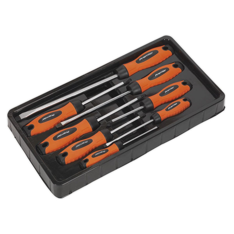 Sealey Screwdriver Set 8pc Hi-Vis Orange HV003 Sealey - Dynamic Drive