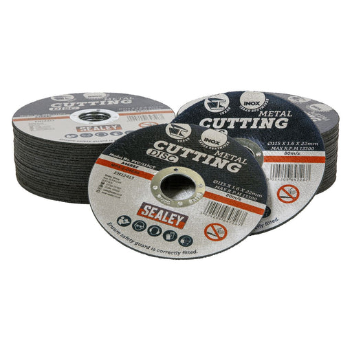Sealey Cutting Disc Pack of 50115 x 1.6mm22mm Bore PTC/115CT50 Sealey - Dynamic Drive