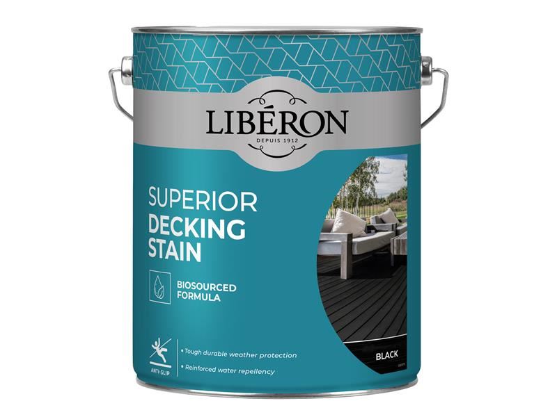 Liberon Superior Decking Stain Black 5 litre Liberon - Dynamic Drive