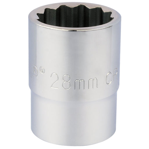 Draper 12 Point Socket, 3/4" Sq. Dr., 28mm 16697 Draper - Dynamic Drive
