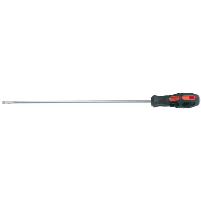 Draper Plain Slot Flared Tip Long Reach Screwdriver, 6 x 450mm 40802 Draper - Dynamic Drive