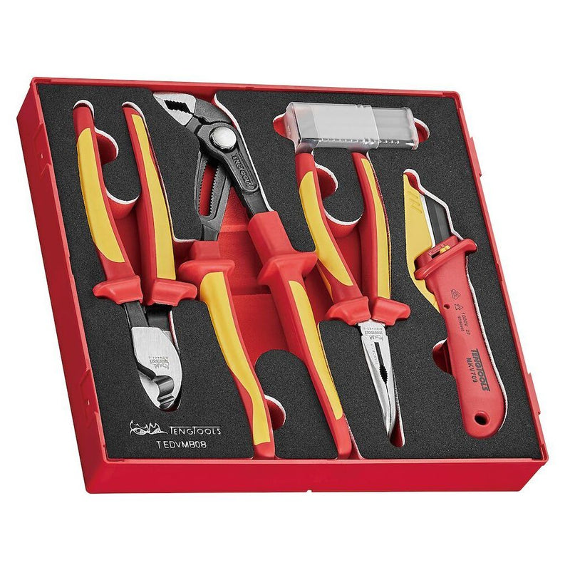 Teng Tools Insulated Plier & Knife Set FOAM2 8 Pieces Teng Tools - Dynamic Drive