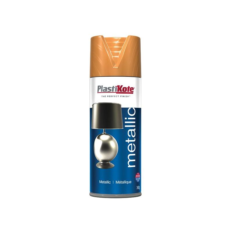 Plastikote Metallic Spray Bronze 400ml PlastiKote - Dynamic Drive