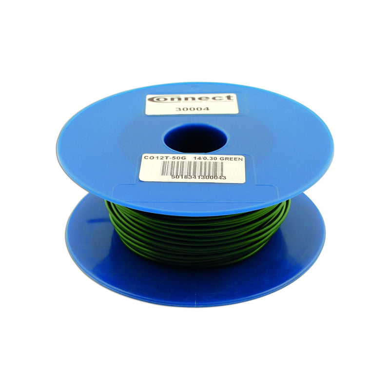 Connect Green Single Core Auto Cable 14/0.30 50m 30004 Tool Connection - Dynamic Drive