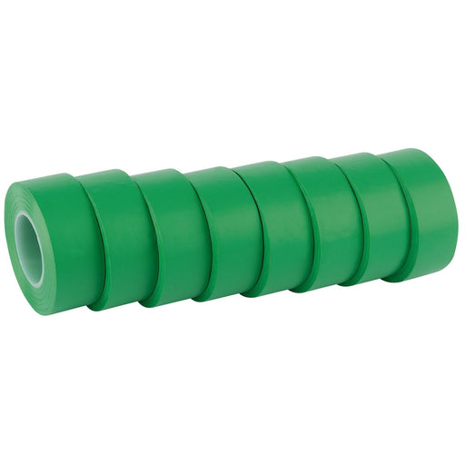 Draper Insulation Tape to BSEN60454/Type2, 10m x 19mm, Green (Pack of 8) 11914 Draper - Dynamic Drive