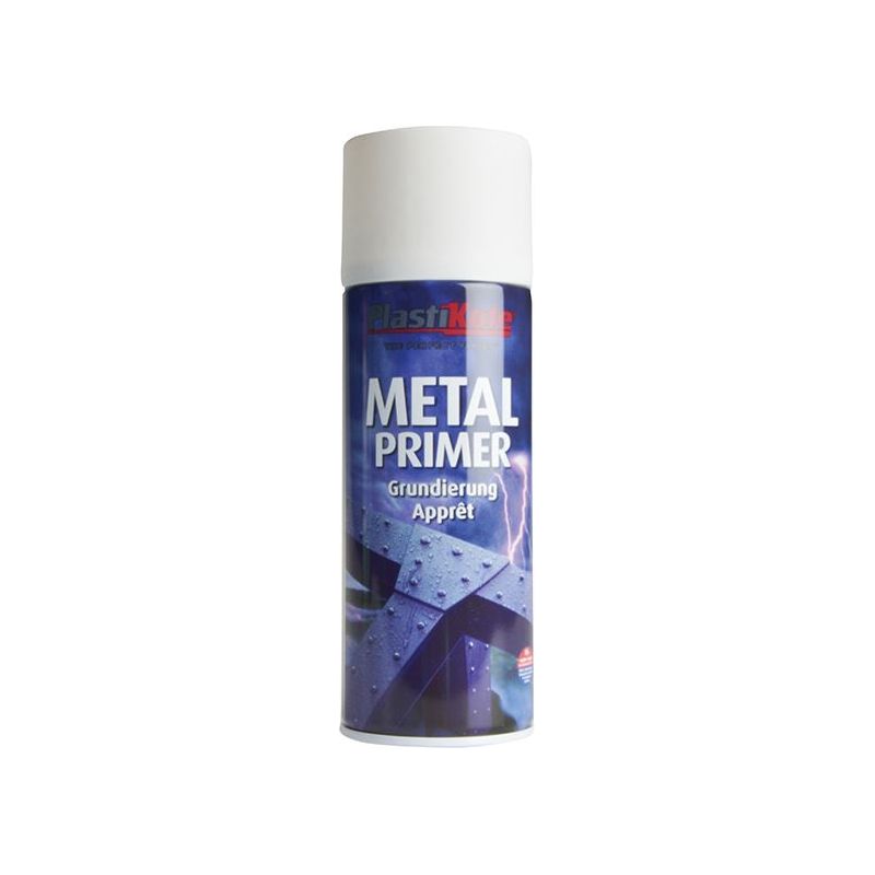 Plastikote Metal Primer Spray White 400ml PlastiKote - Dynamic Drive
