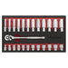 Sealey Ratchet Wrench & Socket Rail Set 25pc 3/8"Sq Drive AK66722 Sealey  - Dynamic Drive