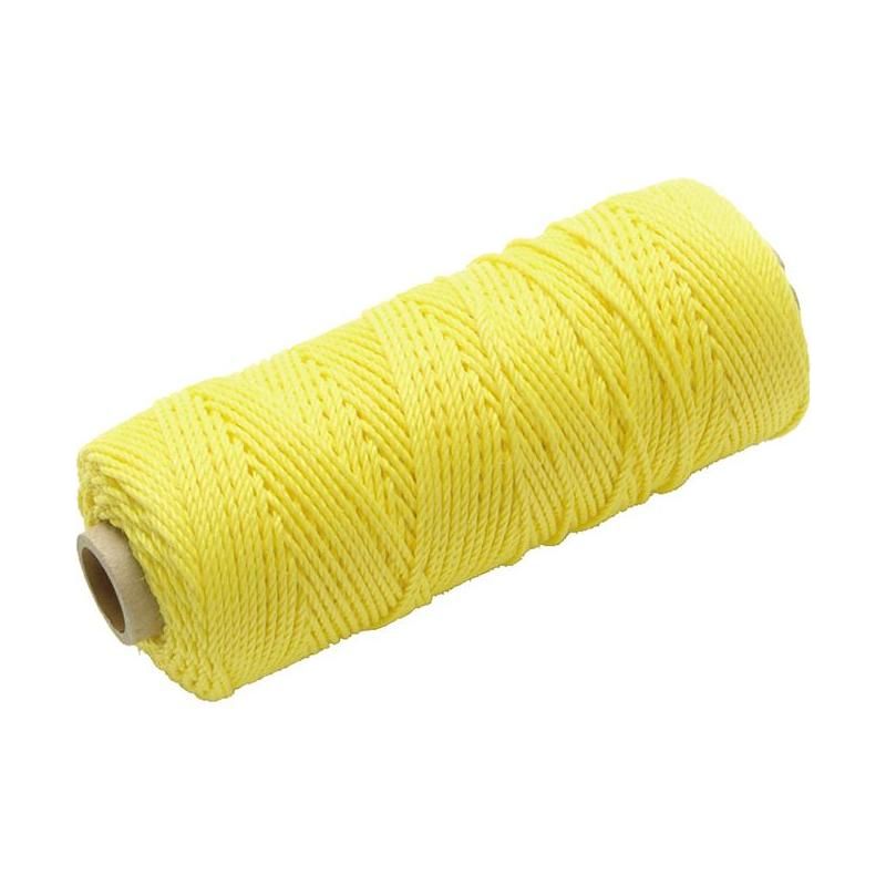 Faithfull Hi-Vis Nylon Brick Line 100m (330ft) Yellow Faithfull - Dynamic Drive