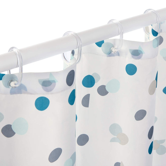 Shower Curtain White & Green Dot 234701 Rayen - Dynamic Drive