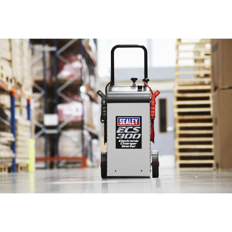 Sealey Electronic Charger Maintainer/Starter 45/300A 12/24V ECS300 Sealey - Dynamic Drive