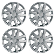 New Universal 17 Inch Silver Gyro Set of 4 Wheel Trims / Hub Caps by Ring Ring  - Dynamic Drive
