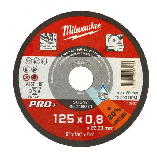 Milwaukee 1Pc Thin Metal Cutting Disc Pro+ Scs42 125X0.8mm Milwaukee - Dynamic Drive