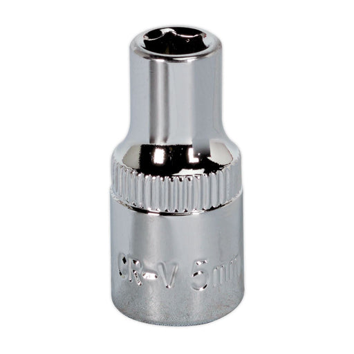 Sealey WallDrive Socket 5mm 1/4"Sq Drive Fully Polished SP1405 Sealey - Dynamic Drive