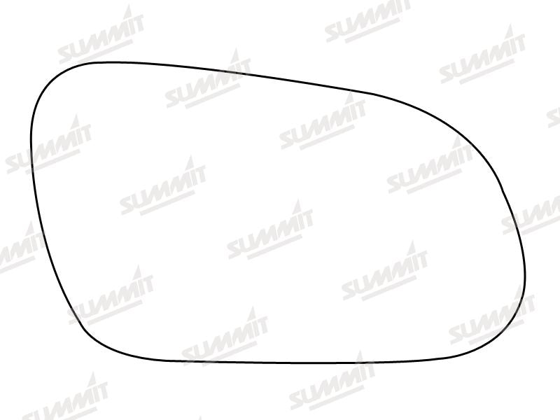Summit Stick-On Standard Mirror Glass fits VW Fox 05 on RHS Summit - Dynamic Drive