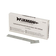 Fixman Galvanised Smooth Shank Nails 18G 5000pk 12 x 1.25mm Fixman - Dynamic Drive