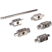 Silverline Oil Drain Plug Key Set 6pc Double Ended Sump Gearbox Hex Square Silverline  - Dynamic Drive