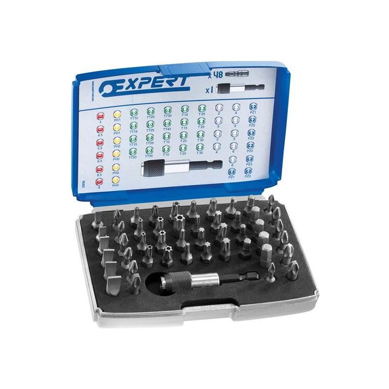 Expert E131701 1/4in Bit Set, 49 Piece Expert - Dynamic Drive