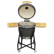 Dellonda Deluxe 22"(56cm) Ceramic Kamado Style BBQ with Wheeled Stand Dellonda - Dynamic Drive