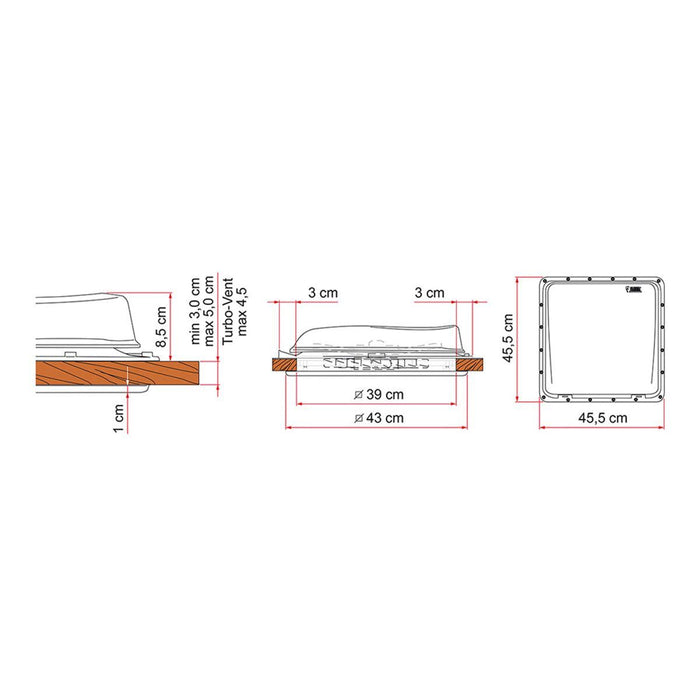 Fiamma Rooflight Vent White for RV Skylight Fiamma - Dynamic Drive